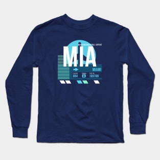 Miami (MIA) Airport // Sunset Baggage Tag Long Sleeve T-Shirt